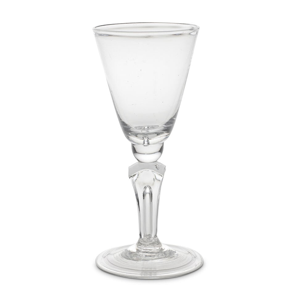 A fine moulded stem goblet, circa 1720 (1 of 1)