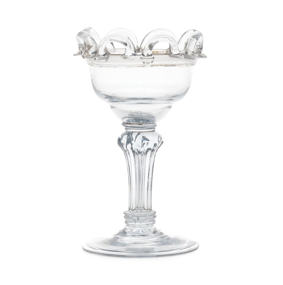 A rare moulded stem sweetmeat glass, circa 1740 (1 of 1)