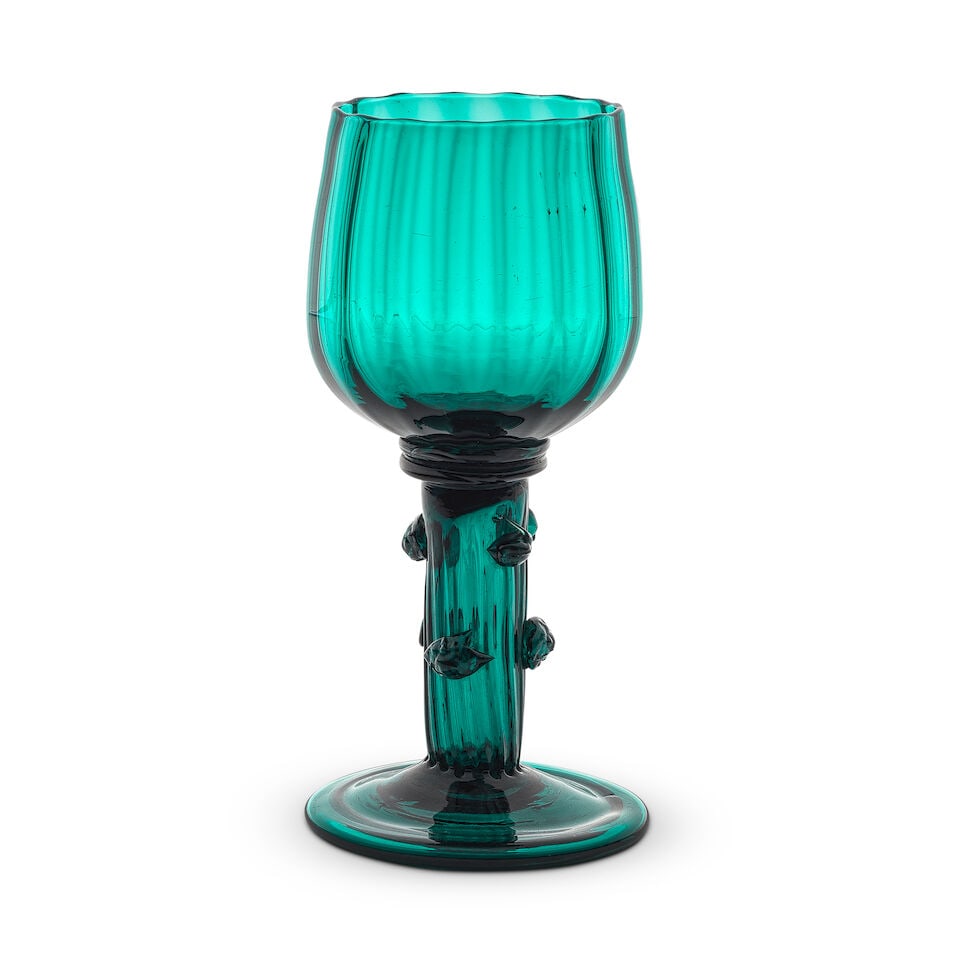 A rare emerald-green tinted roemer, mid-18th century (1 of 1)
