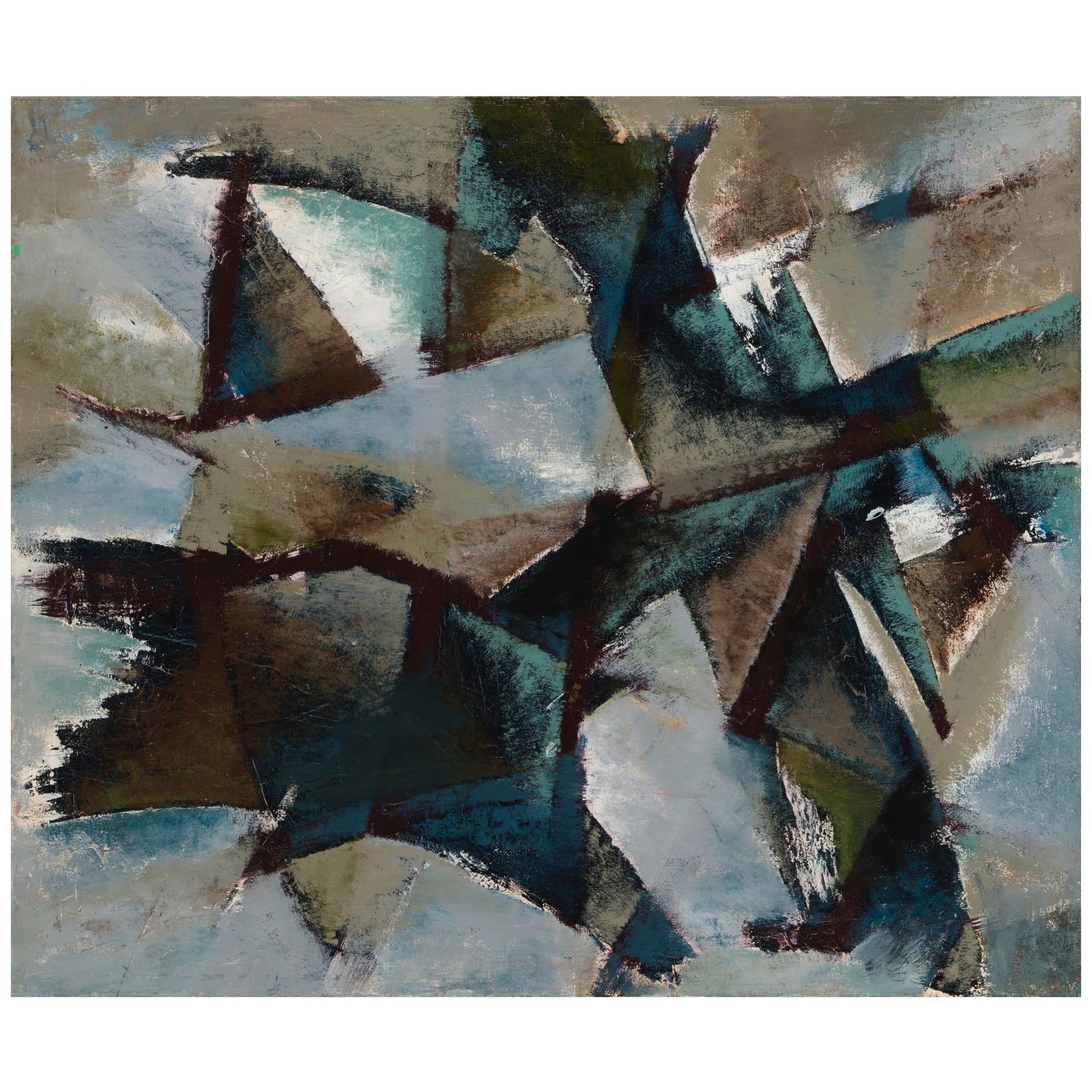 JOHN SACCARO (1913-1981) Untitled (Abstract Composition)1953oil on canvas, apparently unsigned32...: JOHN SACCARO (1913-1981) Untitled (Abstract Composition) 1953 oil on canvas, apparently unsigned 32 x 38in (81.3 x 96.5cm) Footnotes: Provenance Estate of the artist Carlson 20th Century Art, Carme