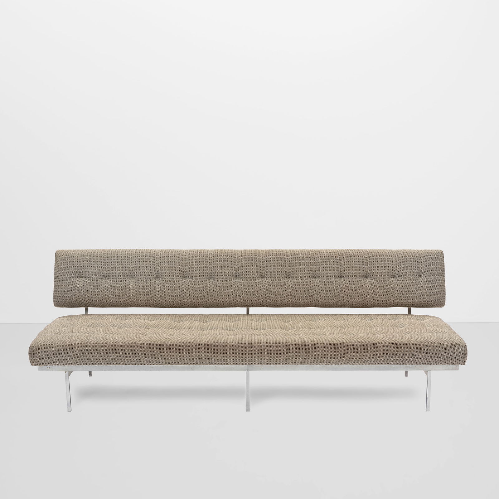 FLORENCE KNOLL (1917-2019) Sofadesigned 1954chromed steel, upholstery, with Knoll fabric tag on ... (1 of 1)