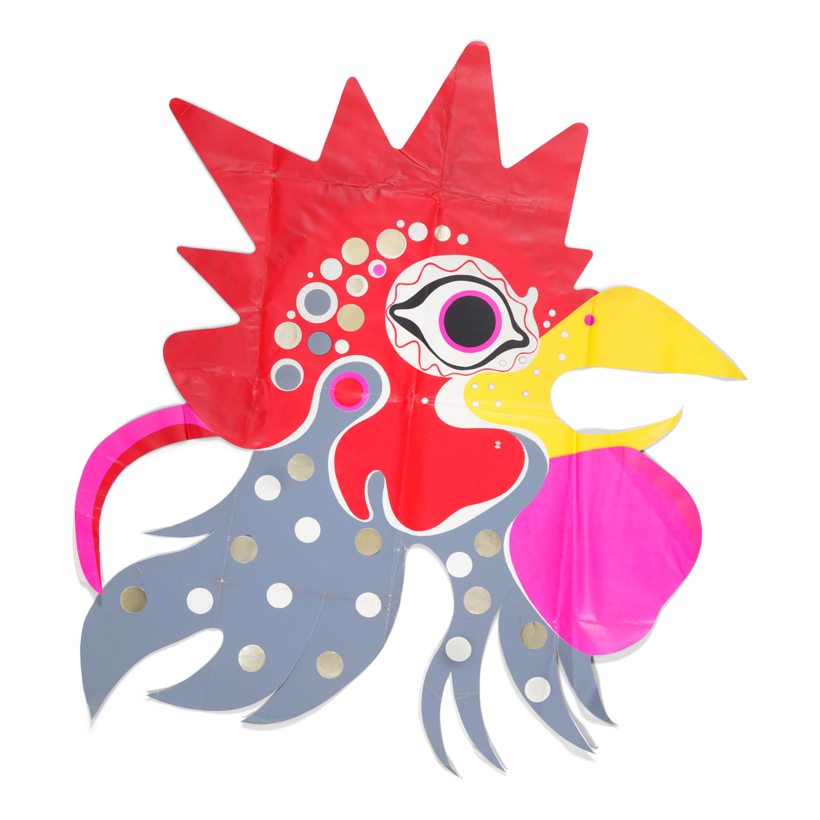 CHARLES EAMES (1907-1978) & RAY EAMES (1912-1988) Rooster Maskcirca 1950screen-printed paper wit... (1 of 1)