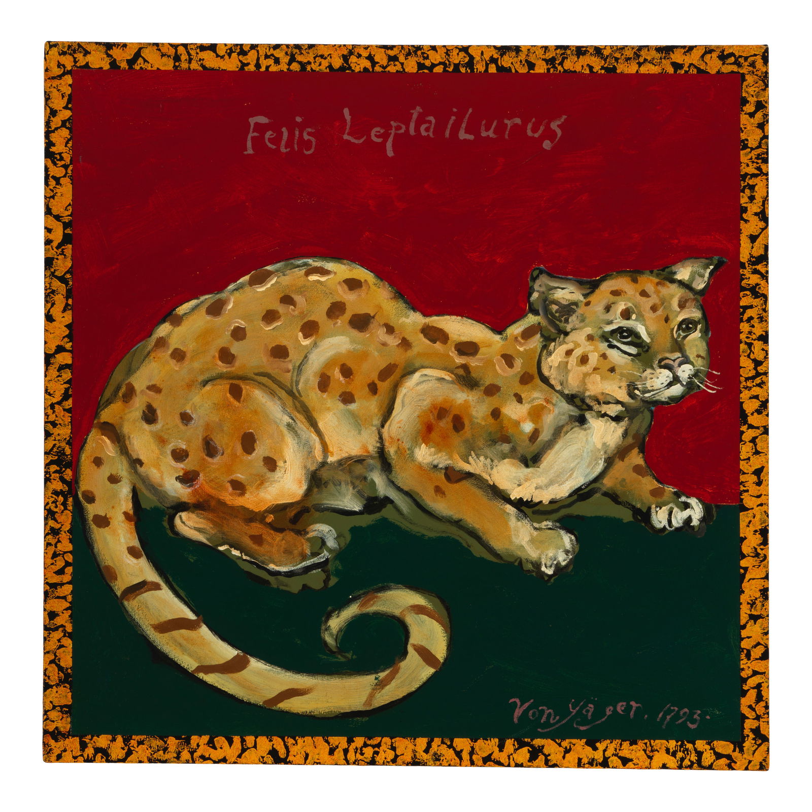 IRA YEAGER (1938-2022) Felis Leptailurus (Serval)oil on canvas, signed 'Von Yeager 1793' lower r... (1 of 1)