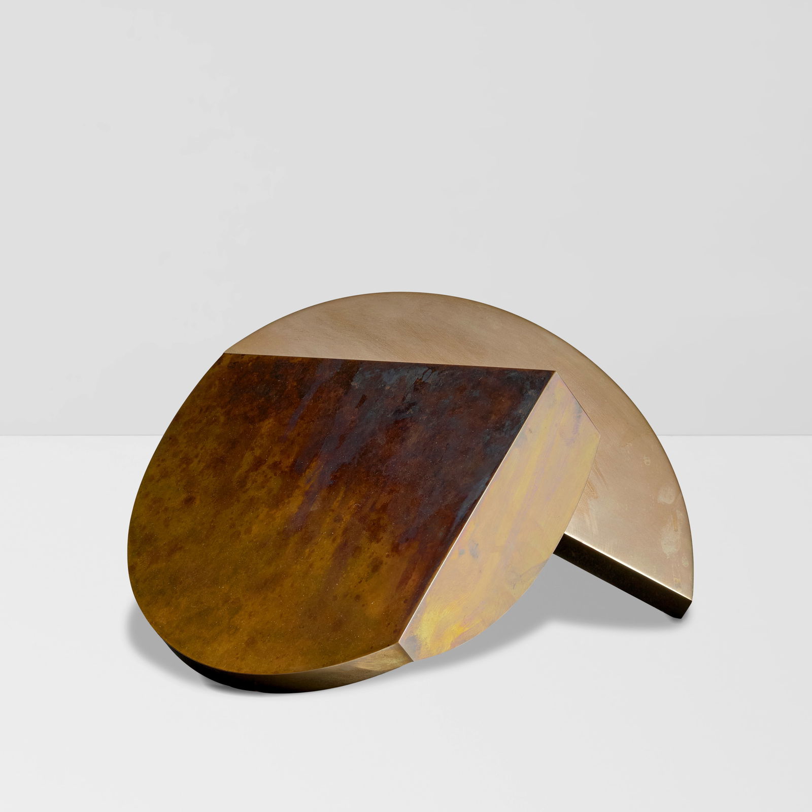 FLETCHER BENTON (1931-2019) Folded Circle Line - Red1977bronze with turning polished granite bas... (1 of 1)