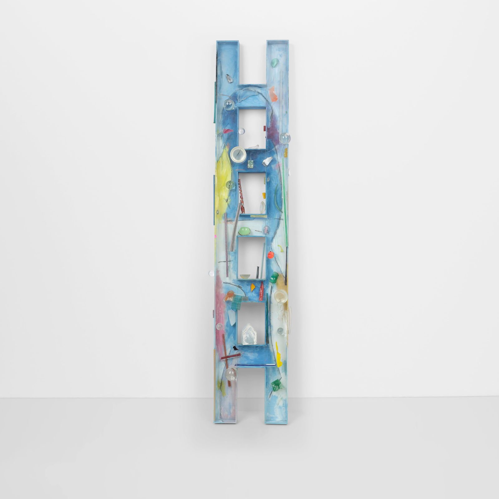 THERMAN STATOM (BORN 1953) Ladderglass, mixed media height 84in (213cm); width 17in (43cm); dept...: THERMAN STATOM (BORN 1953) Ladder glass, mixed media height 84in (213cm); width 17in (43cm); depth 4in (10.2cm) This lot is subject to the following lot symbols: W W Lot is oversized or otherw