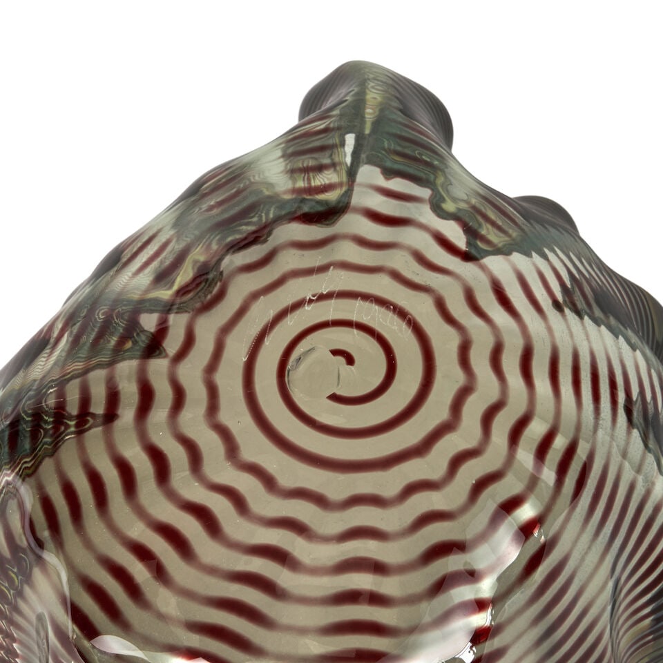 DALE CHIHULY (BORN 1941) SEAFORM BASKET Seattle, Washington, dated 1986, hand-blown glass, signe... - 3