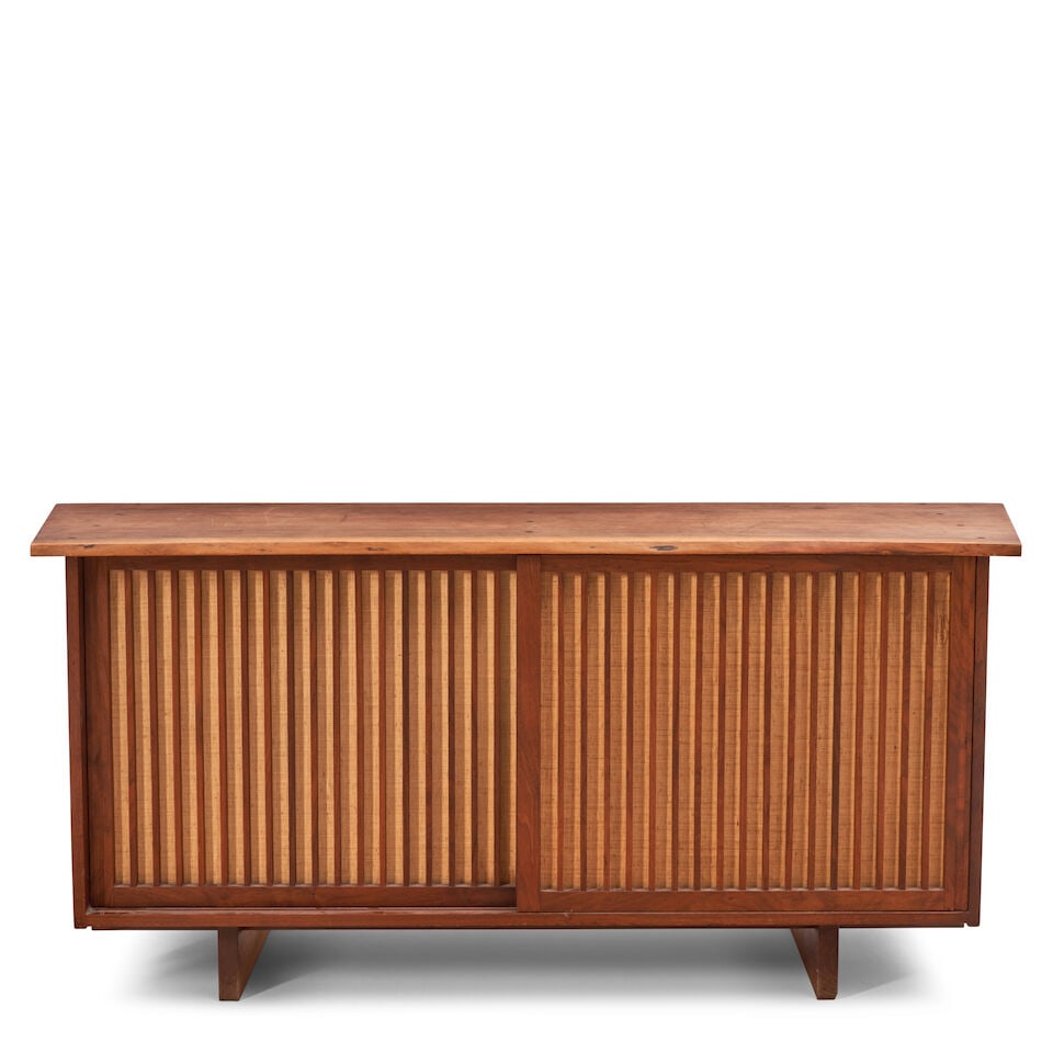 GEORGE NAKASHIMA (1905-1990) SLIDING-DOOR CABINET New Hope, Pennsylvania, 1967, American black w... - 10