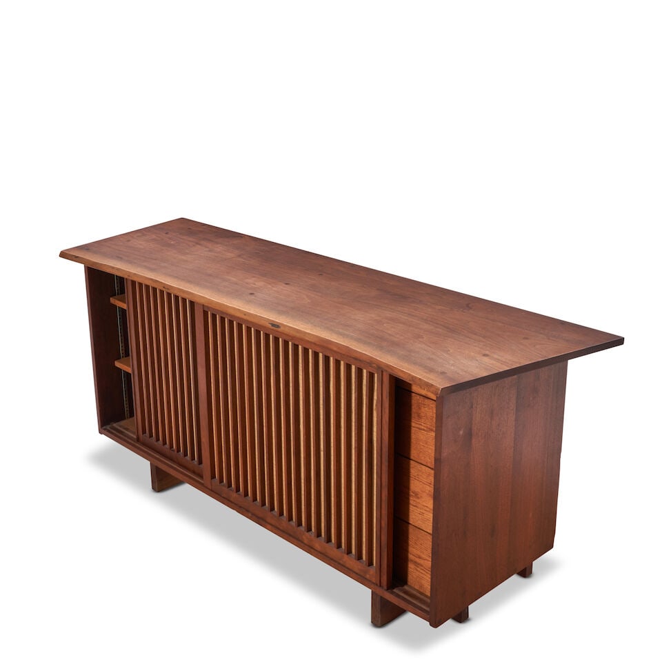 GEORGE NAKASHIMA (1905-1990) SLIDING-DOOR CABINET New Hope, Pennsylvania, 1967, American black w... - 4