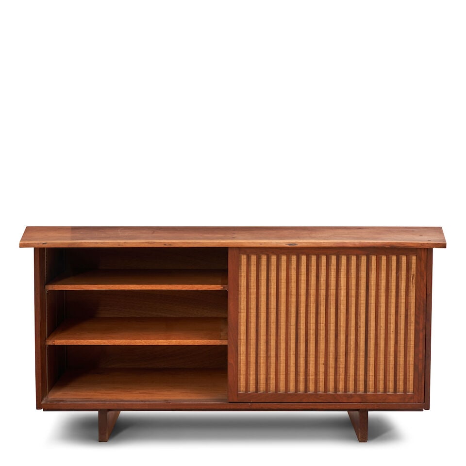 GEORGE NAKASHIMA (1905-1990) SLIDING-DOOR CABINET New Hope, Pennsylvania, 1967, American black w... - 8