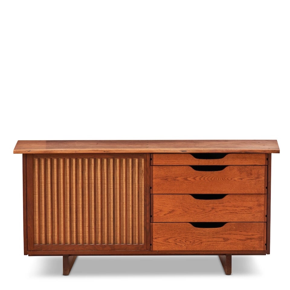 GEORGE NAKASHIMA (1905-1990) SLIDING-DOOR CABINET New Hope, Pennsylvania, 1967, American black w... - 9