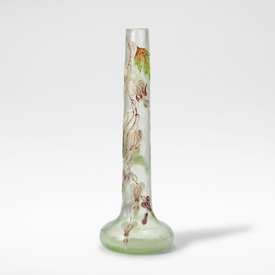 ÉMILE GALLÉ (1846-1904) 'CŒUR DE MARIE' SOLIFLEUR VASE Nancy, France, circa 1900,... (1 of 2)