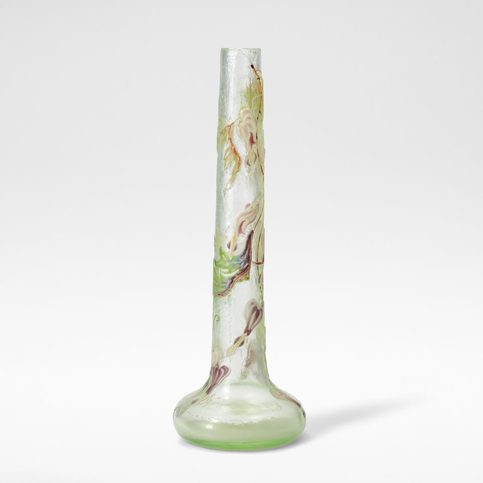 ÉMILE GALLÉ (1846-1904) 'CŒUR DE MARIE' SOLIFLEUR VASE Nancy, France, circa 1900,... - 2