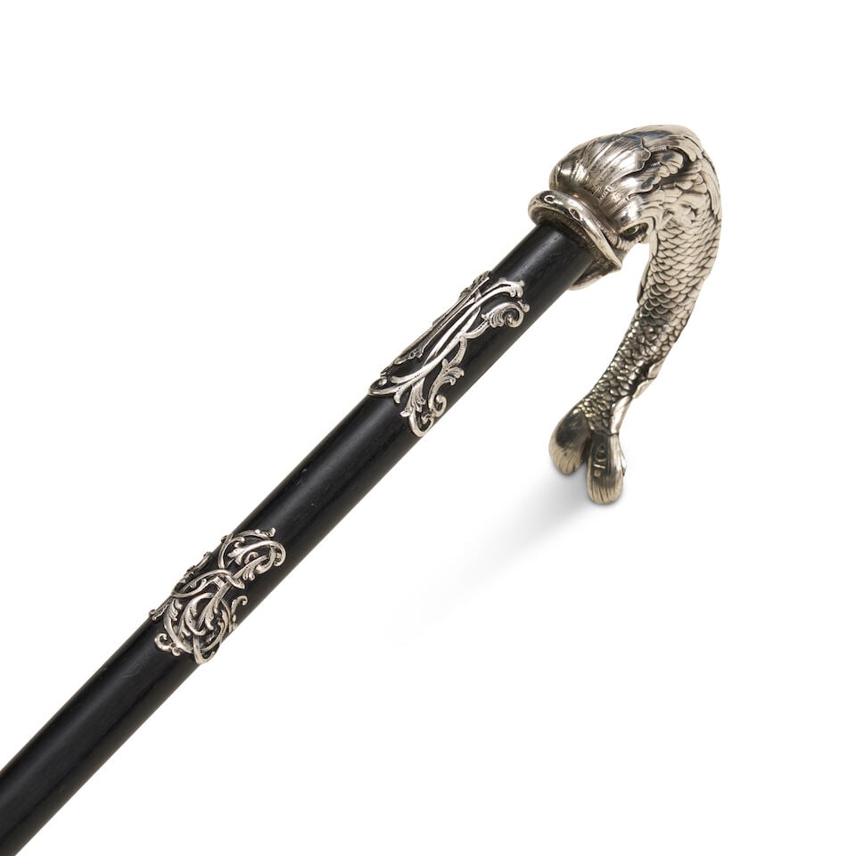 FABERGE CANE, WORKMASTER JULIUS RAPPOPORT (1864-1916) St. Petersburg, Russia, 1908, 84 zolotniki... - 3
