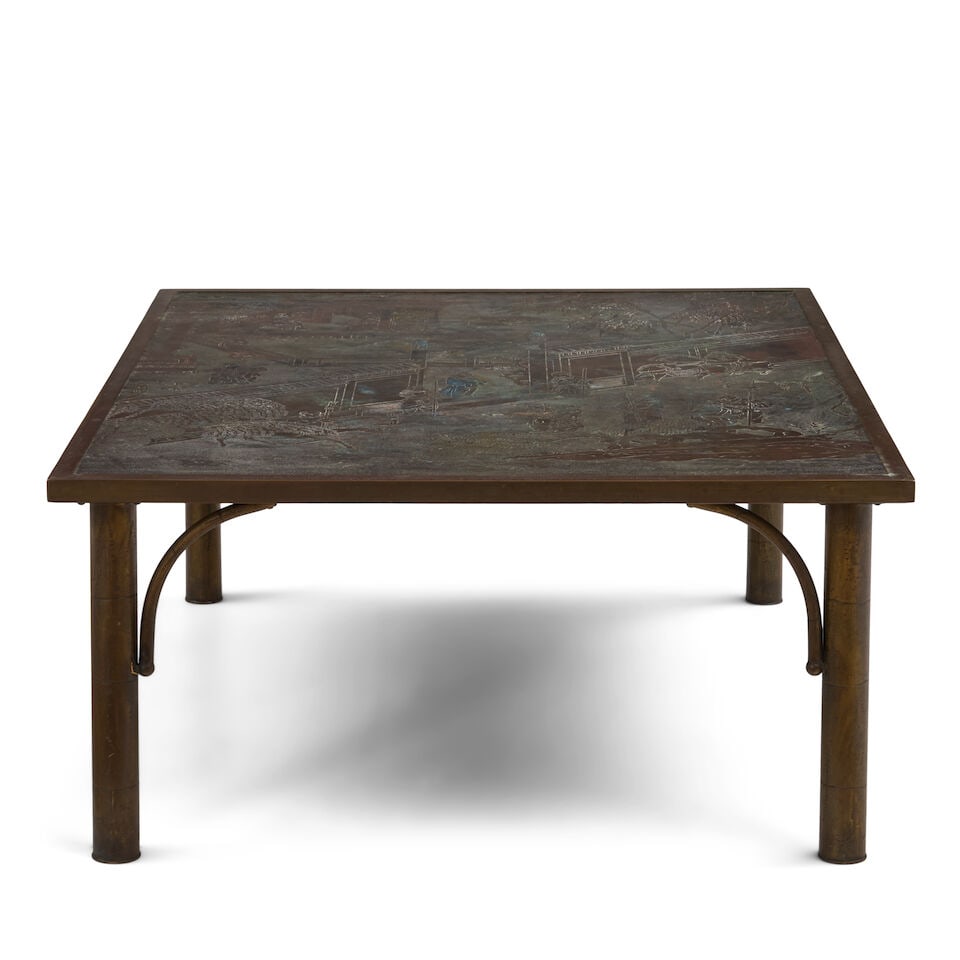 PHILIP (1907-1987) AND KELVIN LAVERNE (BORN 1937) 'CHAN BOUCHER' COFFEE TABLE circa 1965, acid-e... (1 of 7)