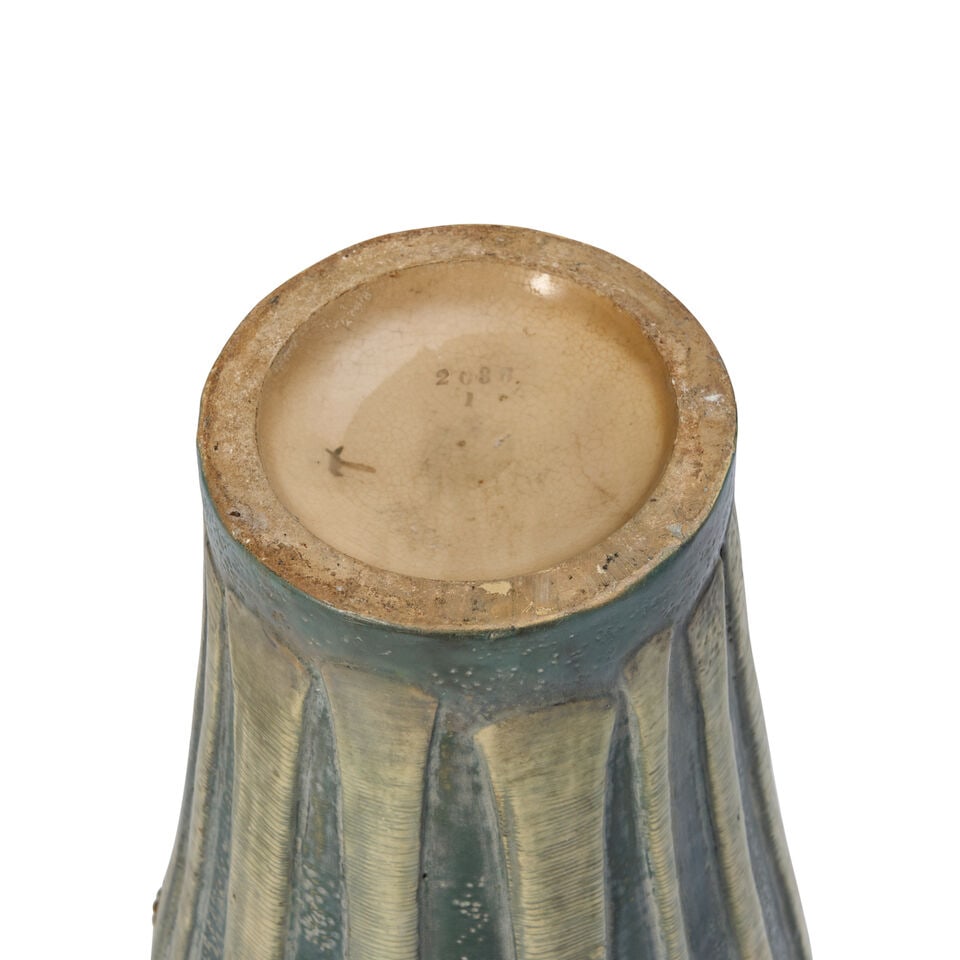 PAUL DACHSEL KUNSTKERAMIK AMPHORA VASE Czech Republic, circa 1908, molded, glazed, and applied c... - 2
