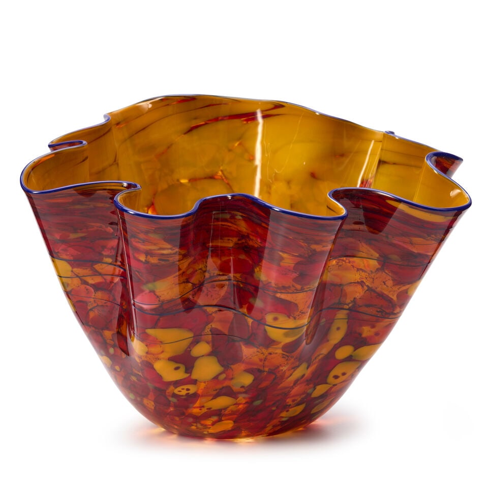 DALE CHIHULY (B. 1941) CRIMSON MACCHIA Seattle, Washington, 2017, hand-blown glass, with royal b... (1 of 4)