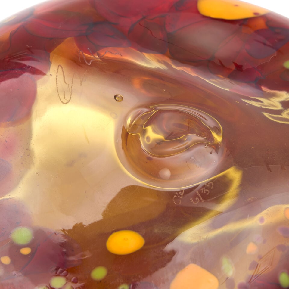 DALE CHIHULY (B. 1941) CRIMSON MACCHIA Seattle, Washington, 2017, hand-blown glass, with royal b... - 2