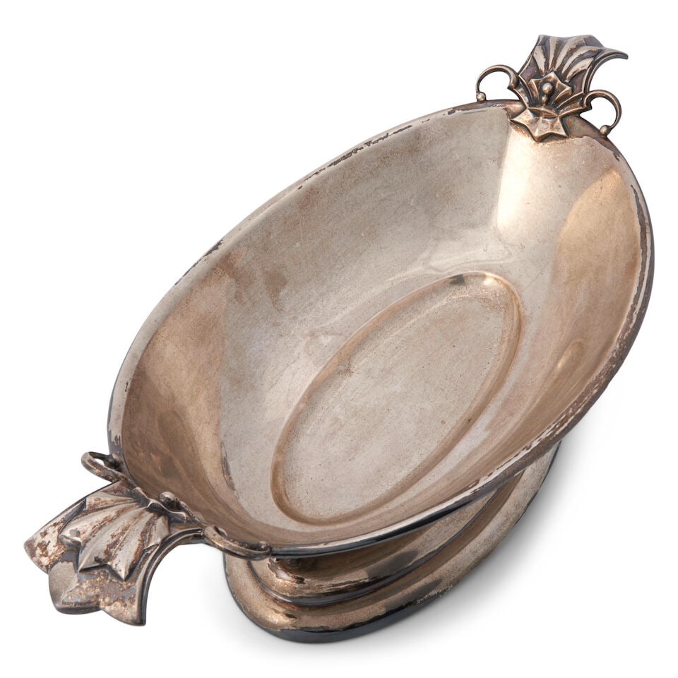 M.H. WILKENS & SOHNE ART NOUVEAU BOWL Bremen, Germany, 1904, .800 silver, impressed stamp marks ... - 2