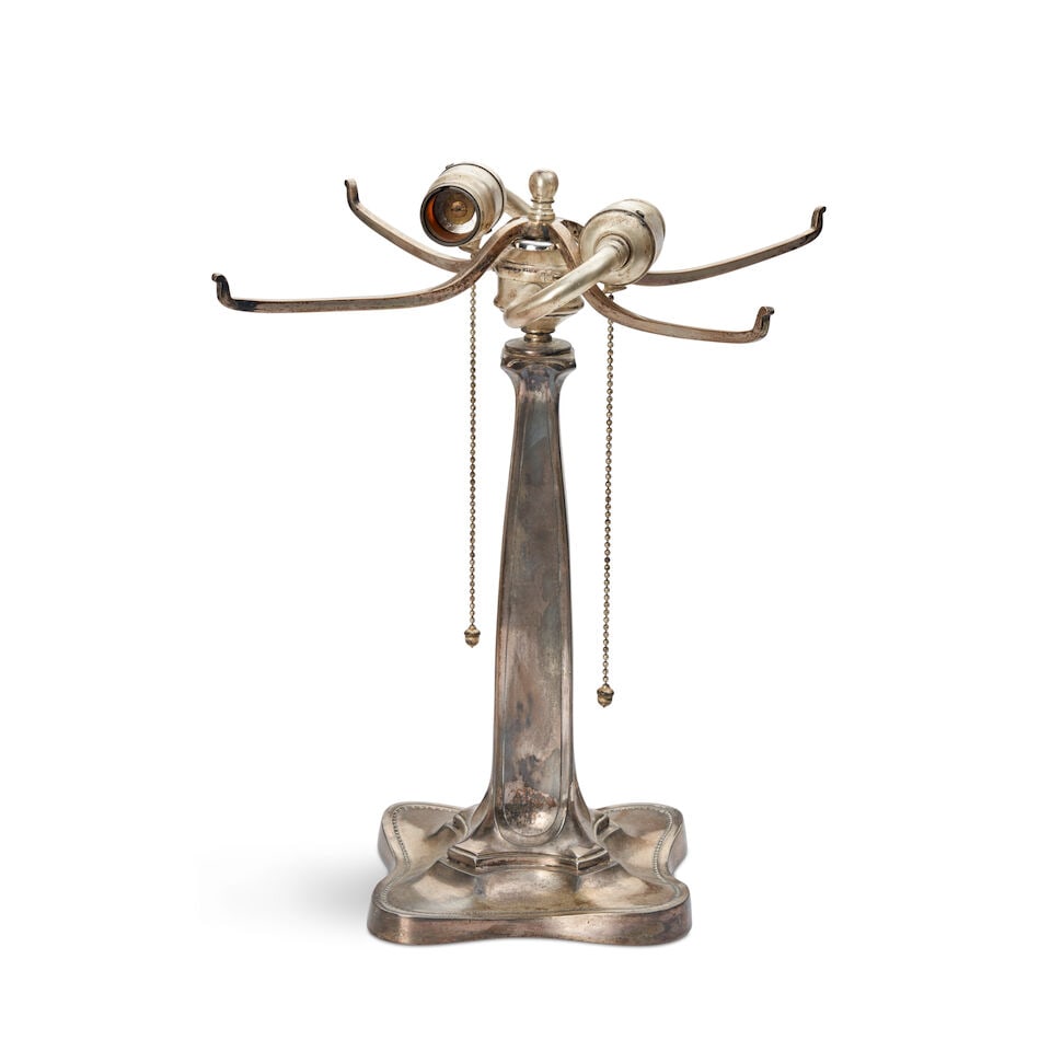 PAIRPOINT 'PUFFY SHADE' TABLE LAMP New Bedford, Massachusetts, circa 1915, reverse-painted glass... - 3
