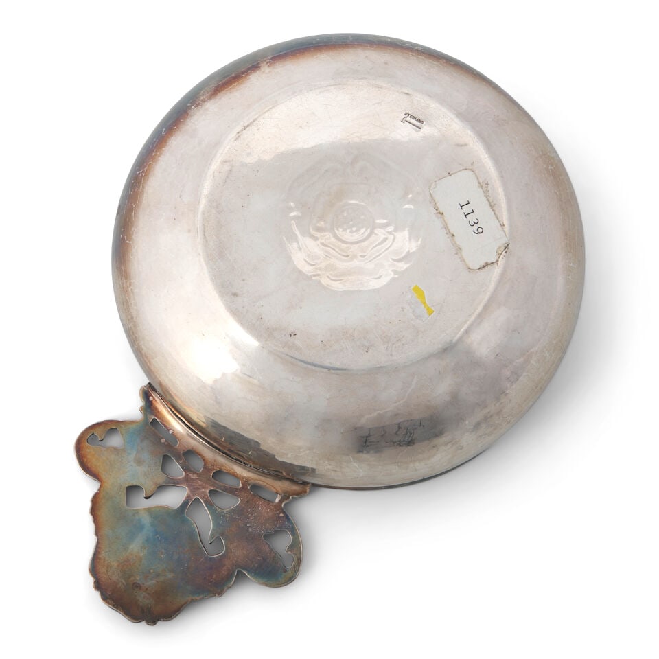 ARTHUR J. STONE (1847-1938) PORRINGER Gardner, Massachusetts, circa 1901, sterling silver, rose-... - 2
