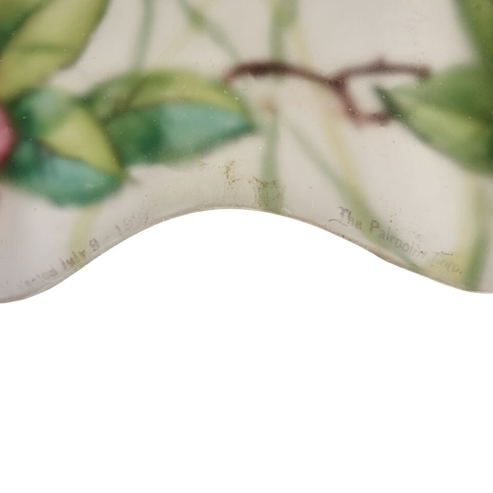 PAIRPOINT 'PUFFY SHADE' BOUDOIR LAMP New Bedford, Massachusetts, circa 1920, reverse-painted gla... - 4