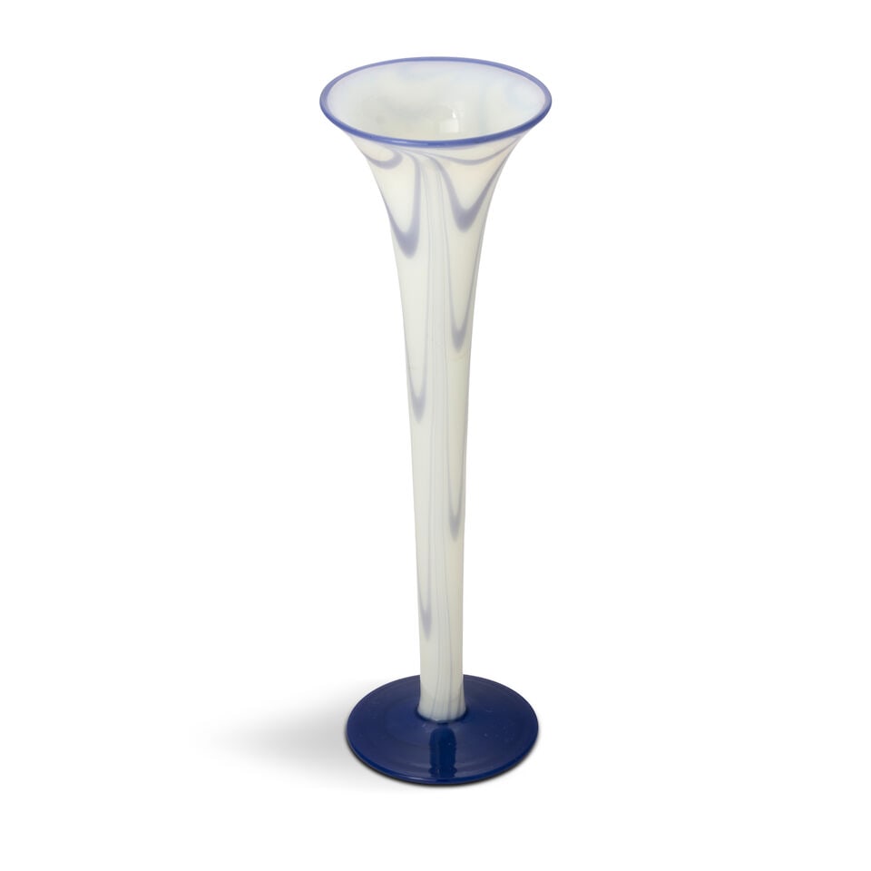 IMPERIAL ART GLASS TRUMPET VASE Bellaire, Ohio, early 20th century, unmarked, ht. 17 3/4 in. - 3