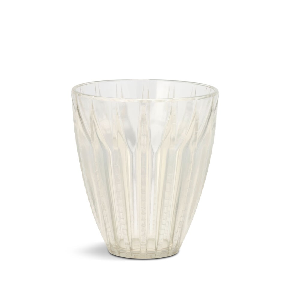 RENE LALIQUE (1860-1945) 'CHAMONIX' VASE France, designed 1933, mold-blown opalescent glass, etc...: RENE LALIQUE (1860-1945) 'CHAMONIX' VASE France, designed 1933, mold-blown opalescent glass, etched mark 'R. Lalique France,' ht. 6 in. Footnotes: Literature Marcilhac No. 1090, p. 458. This lot is su