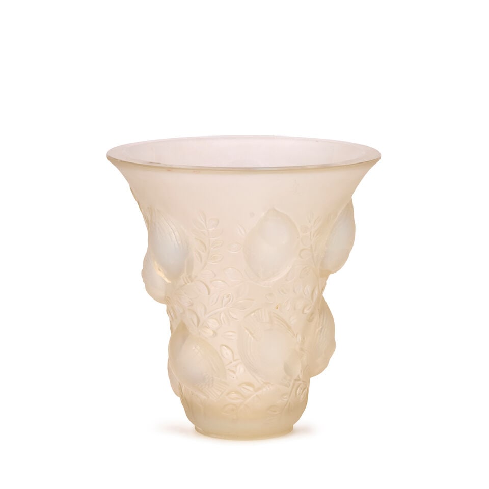 RENE LALIQUE (1860-1945) 'SAINT FRANCOIS' VASE France, circa 1930, molded clear and frosted glas... (1 of 4)