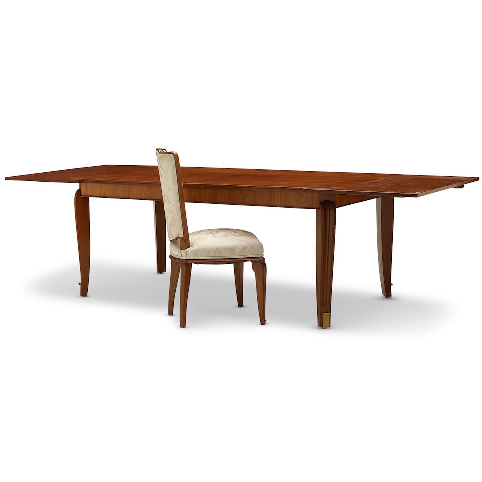 ANDRÉ ARBUS (1903-1969) DINING SUITE France, circa 1938, rosewood, mahogany, brass, upholst... - 10