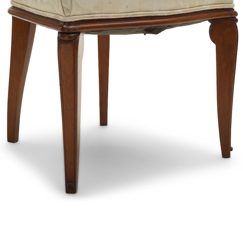 ANDRÉ ARBUS (1903-1969) DINING SUITE France, circa 1938, rosewood, mahogany, brass, upholst... - 16