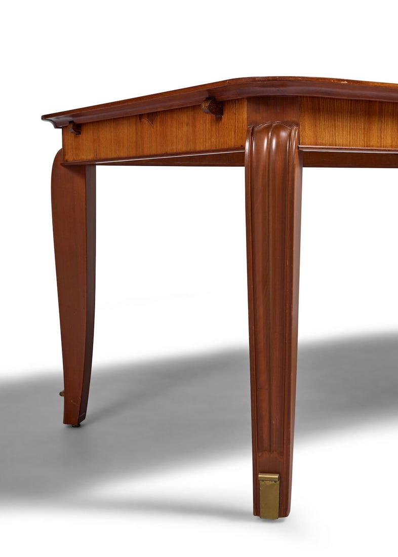 ANDRÉ ARBUS (1903-1969) DINING SUITE France, circa 1938, rosewood, mahogany, brass, upholst... - 3