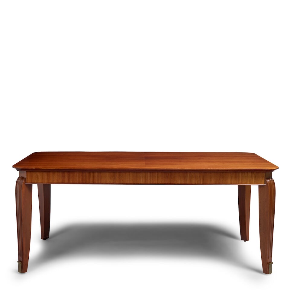 ANDRÉ ARBUS (1903-1969) DINING SUITE France, circa 1938, rosewood, mahogany, brass, upholst... - 5