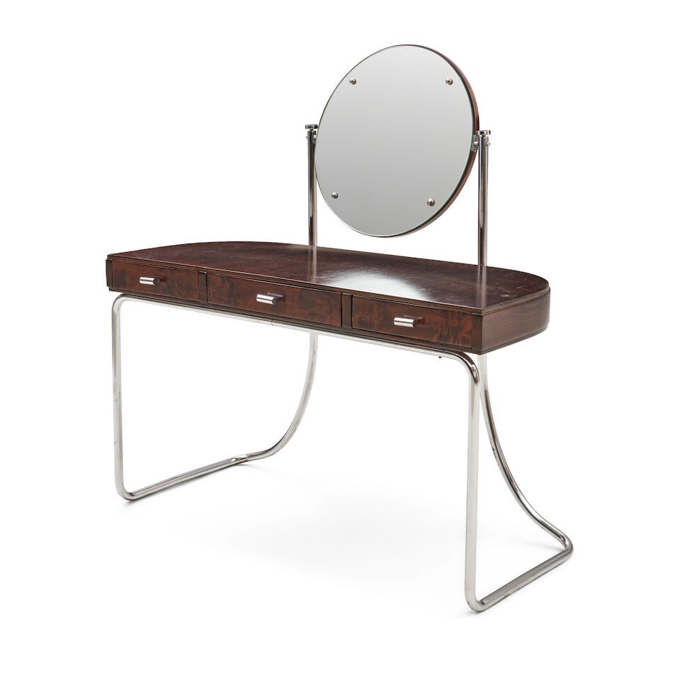 MART STAM (1989-1986) FOR FRITZ HANSEN DRESSING TABLE Denmark, designed 1931, chromed tubular st... (1 of 2)