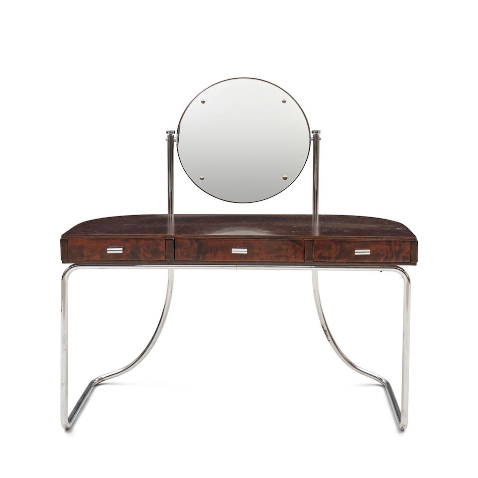 MART STAM (1989-1986) FOR FRITZ HANSEN DRESSING TABLE Denmark, designed 1931, chromed tubular st... - 2