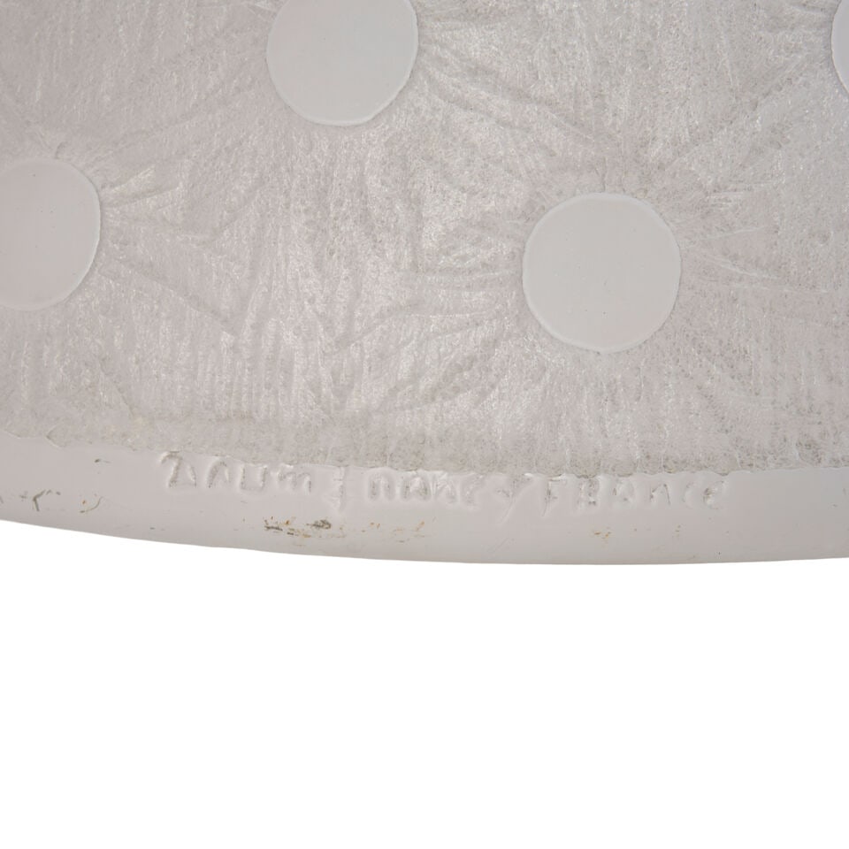 DAUM NANCY ART DECO TABLE LAMP Nancy, France, circa 1925, acid-etched glass, shade and base both... - 2