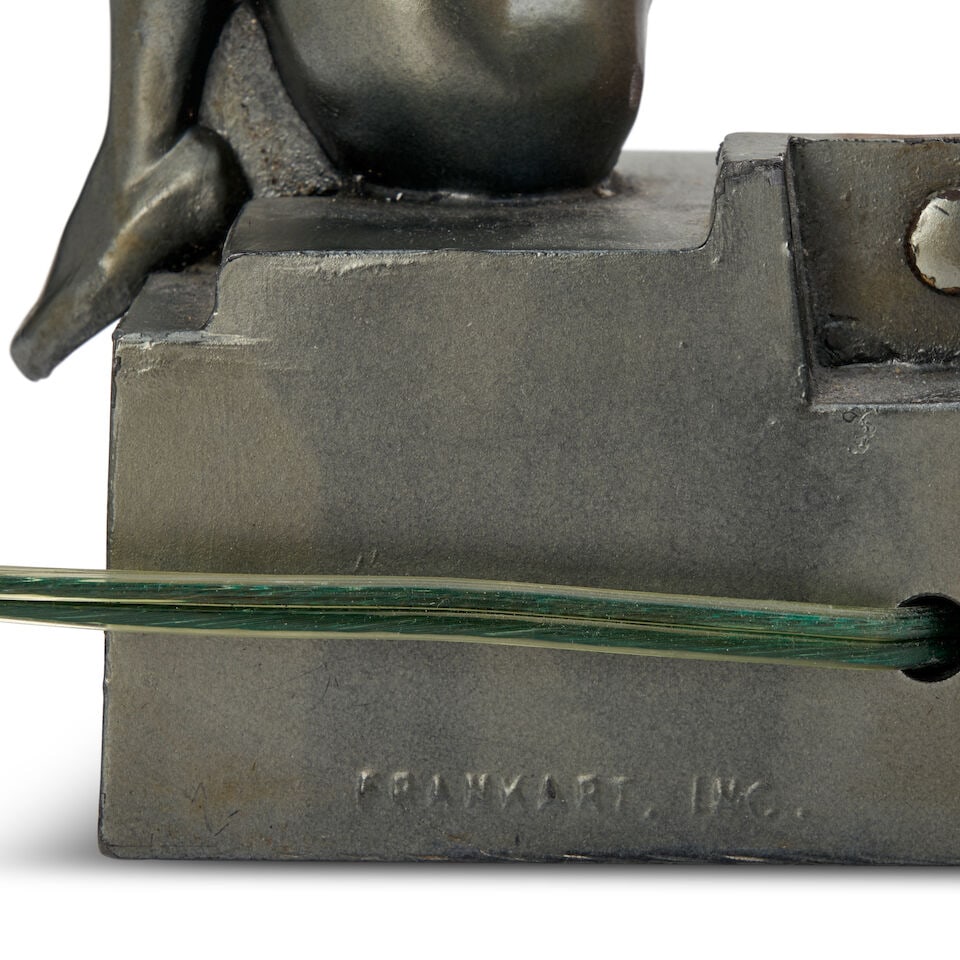 ARTHUR VON FRANKENBURG FOR FRANKART FIGURAL TABLE LAMP New York, New York, circa 1930, enameled ... - 3