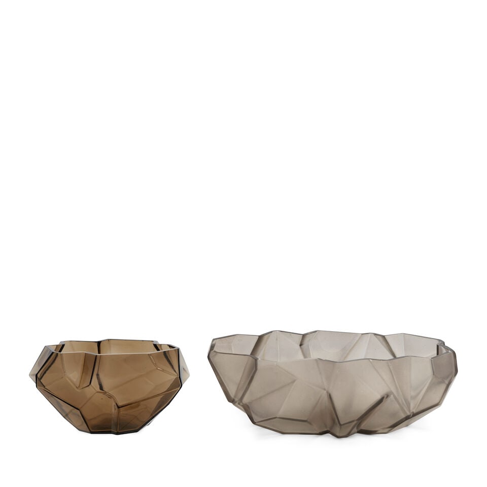 TWO REUBEN HALEY (1872-1933) FOR COSOLIDATED LAMP AND GLASS CO. 'RUBA ROMBIC' BOWLS Coraopolis, ... (1 of 7)