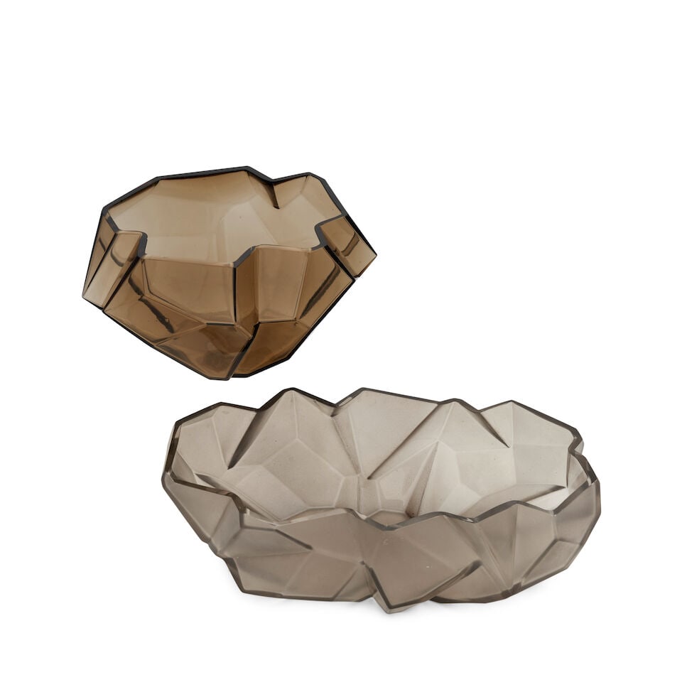 TWO REUBEN HALEY (1872-1933) FOR COSOLIDATED LAMP AND GLASS CO. 'RUBA ROMBIC' BOWLS Coraopolis, ... - 6