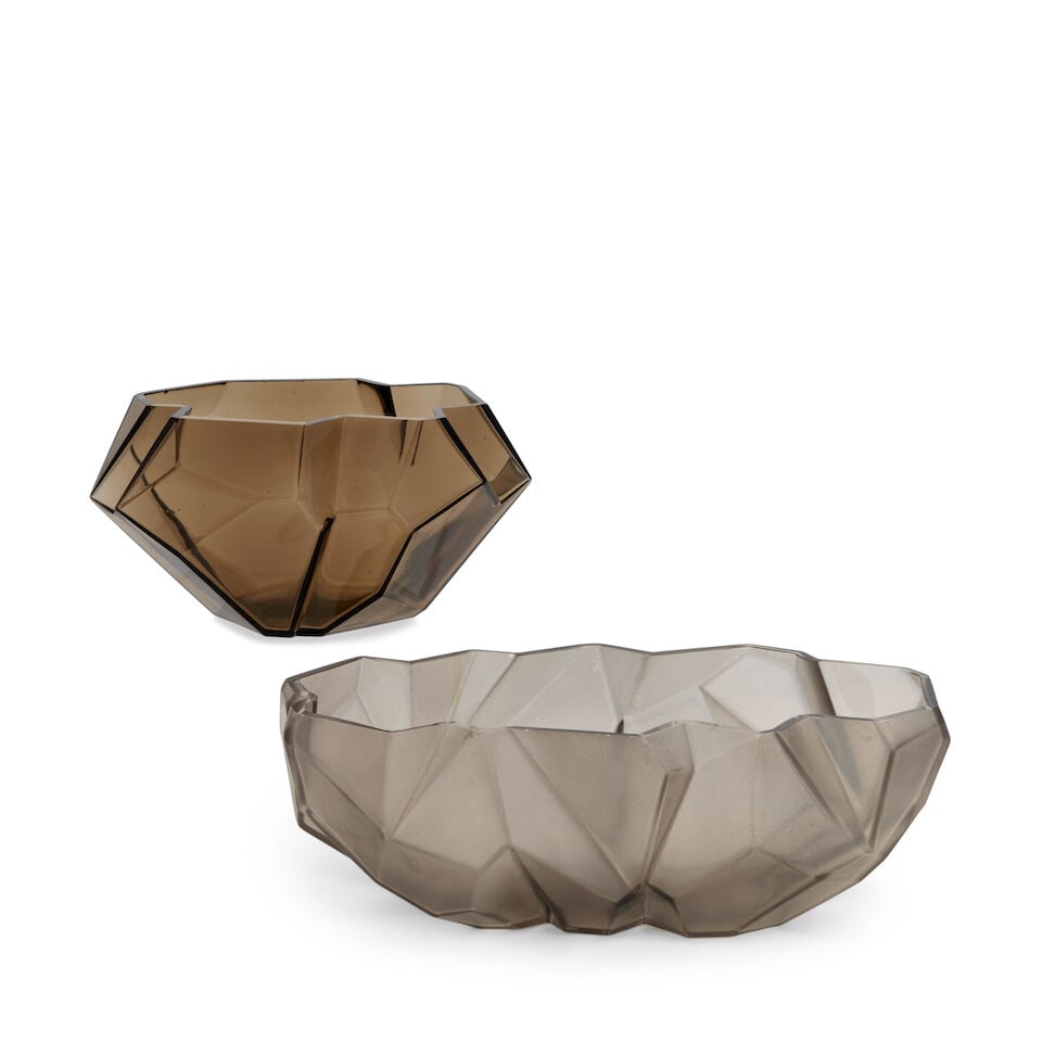 TWO REUBEN HALEY (1872-1933) FOR COSOLIDATED LAMP AND GLASS CO. 'RUBA ROMBIC' BOWLS Coraopolis, ... - 7