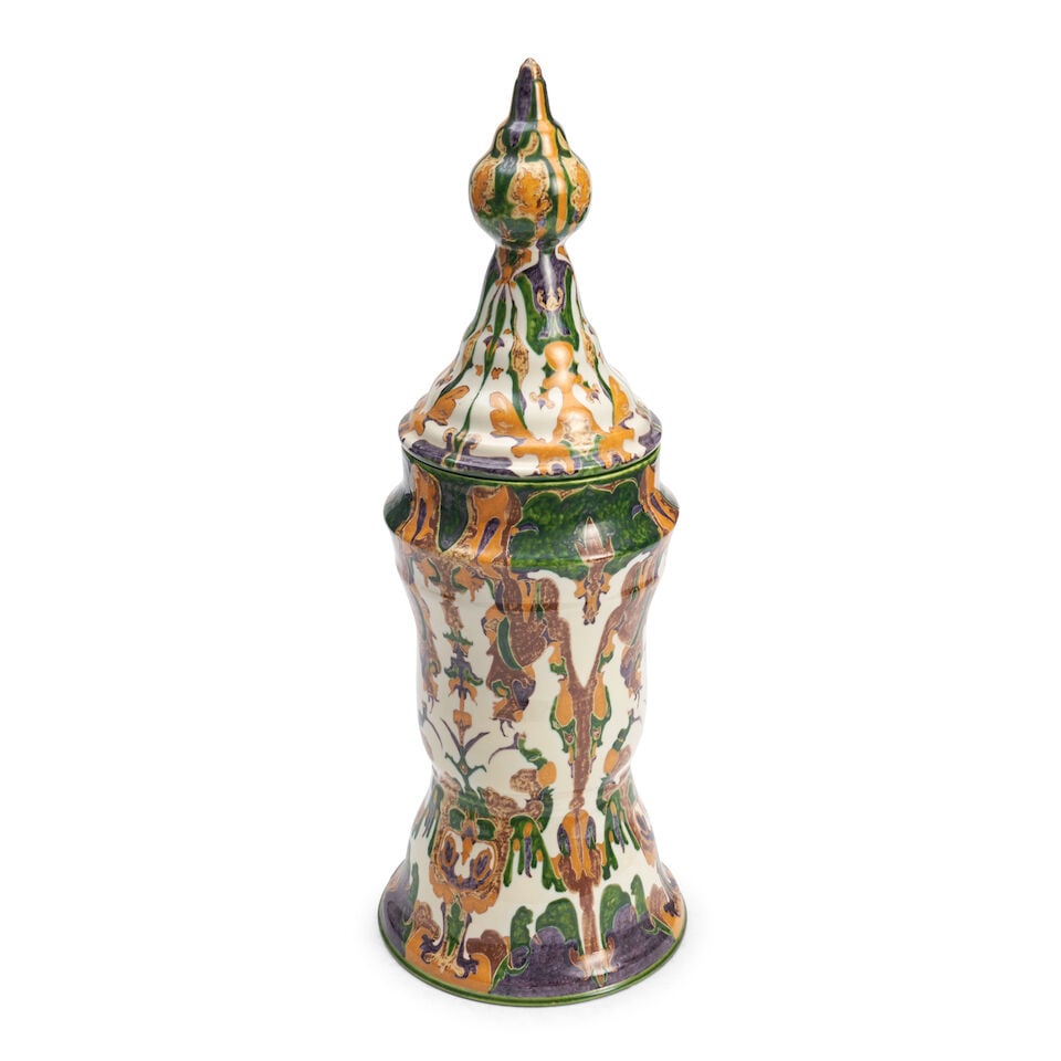 T.A.C. COLENBRANDER (1841-1930) FOR PLATEELBAKKERIJ RAM 'KRACHT' VASE Arnhem, The Netherlands, d... - 2