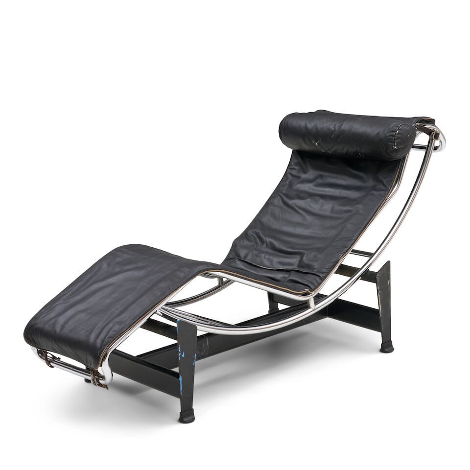 CHARLOTTE PERRIAND, PIERRE JEANNERET AND LE CORBUSIER LC4 CHAISE LOUNGE Italy, designed 1928, la... (1 of 3)