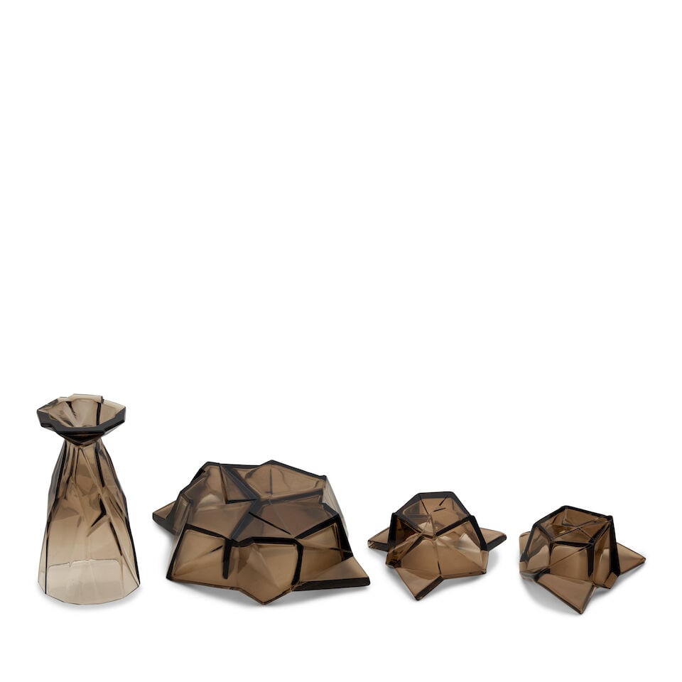 FOUR REUBEN HALEY (1972-1933) FOR CONSOLIDATED LAMP AND GLASS CO. 'RUBA ROMBIC' VESSELS Coraopol... - 2