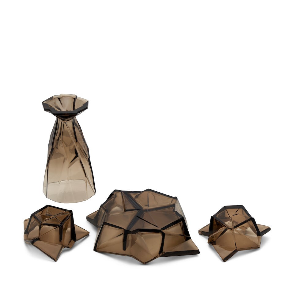 FOUR REUBEN HALEY (1972-1933) FOR CONSOLIDATED LAMP AND GLASS CO. 'RUBA ROMBIC' VESSELS Coraopol... - 6