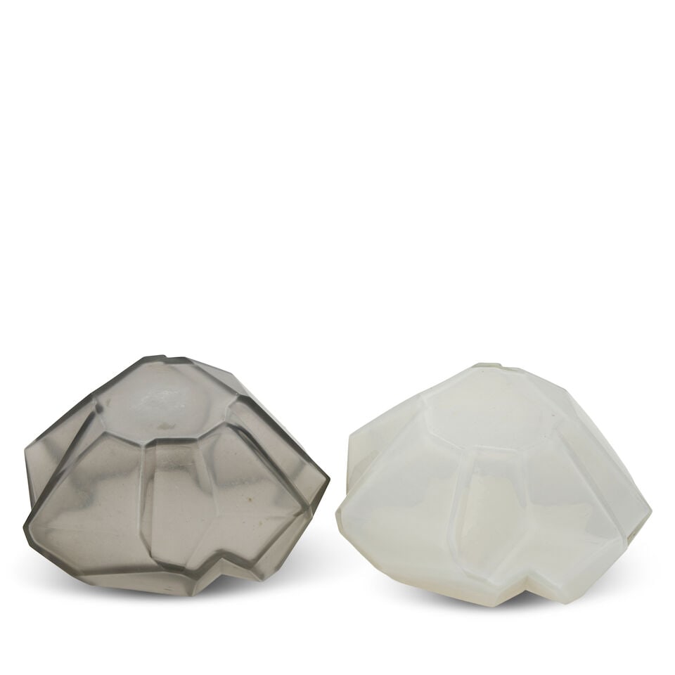 TWO REUBEN HALEY (1872-1933) FOR CONSOLIDATED LAMP AND GLASS CO. 'RUBA ROMBIC' VESSELS Coraopoli... - 2