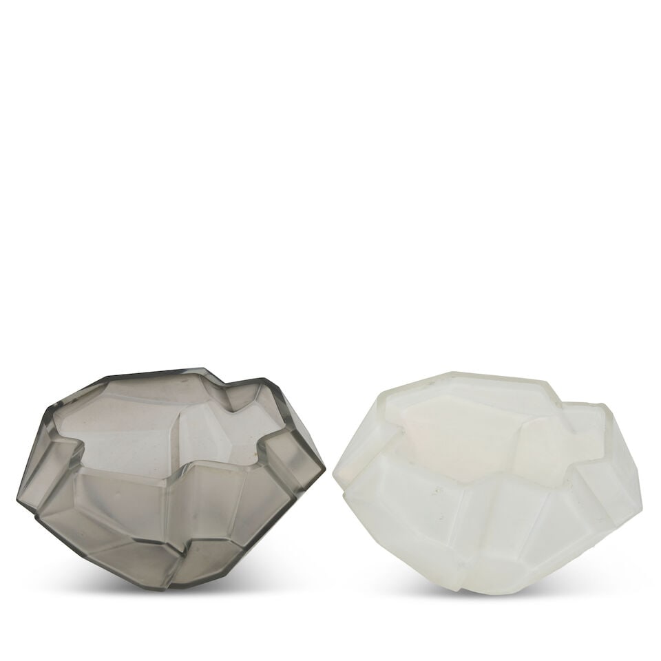TWO REUBEN HALEY (1872-1933) FOR CONSOLIDATED LAMP AND GLASS CO. 'RUBA ROMBIC' VESSELS Coraopoli... - 3