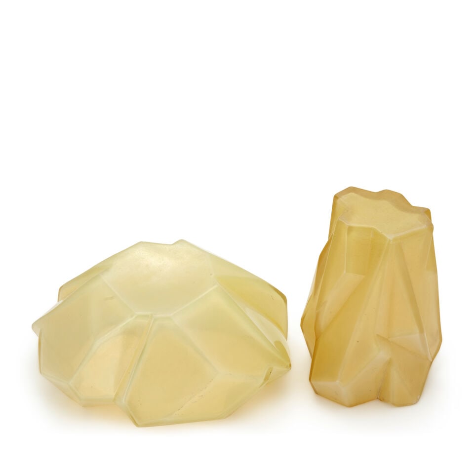TWO REUBEN HALEY (1872-1933) FOR CONSOLIDATED LAMP AND GLASS CO. 'RUBA ROMBIC' VESSELS Coraopoli... - 2