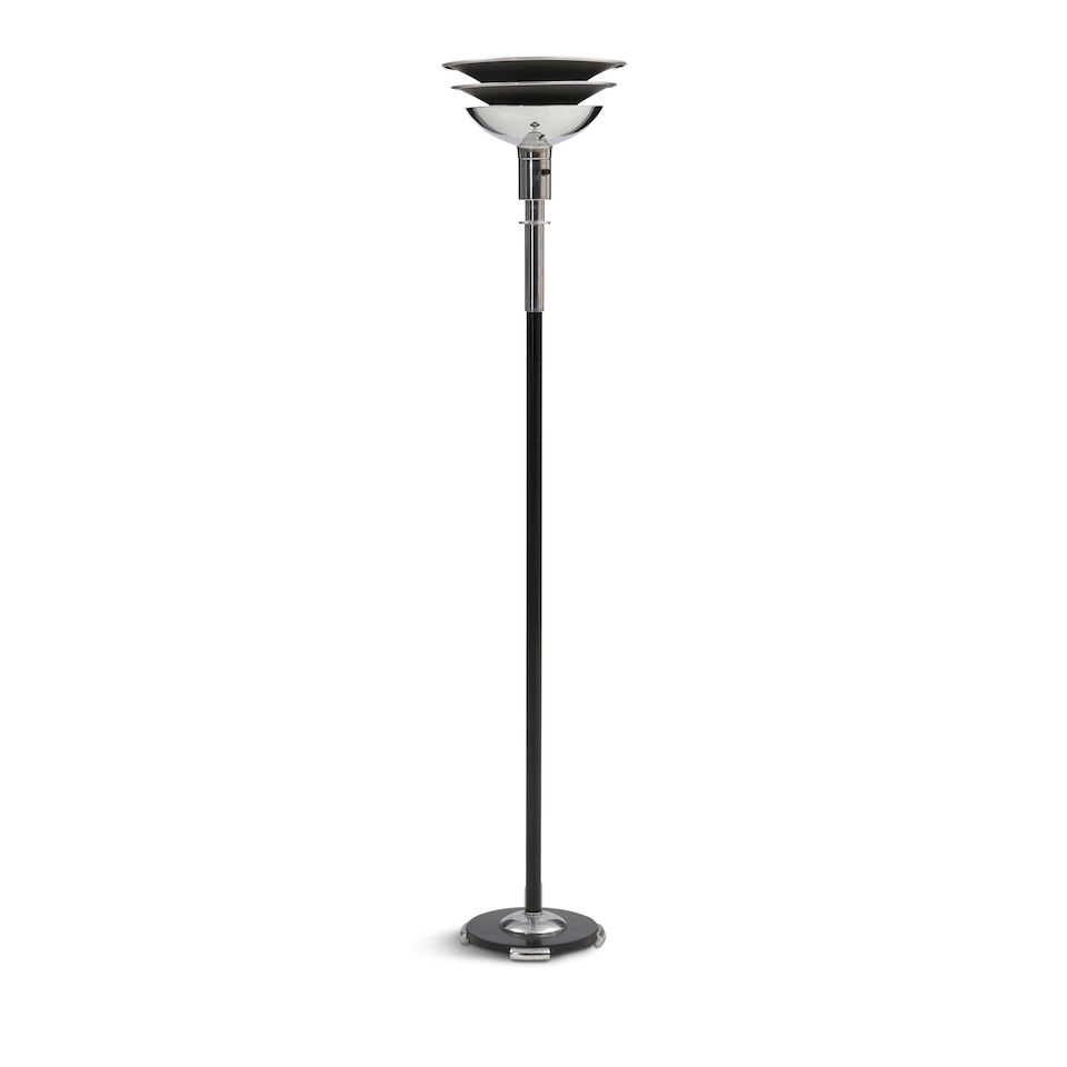 GILBERT ROHDE (1894-1939) FOR MUTUAL SUNSET LAMP CO. MODEL 3489 TORCHIERE United States, circa 1... (1 of 2)