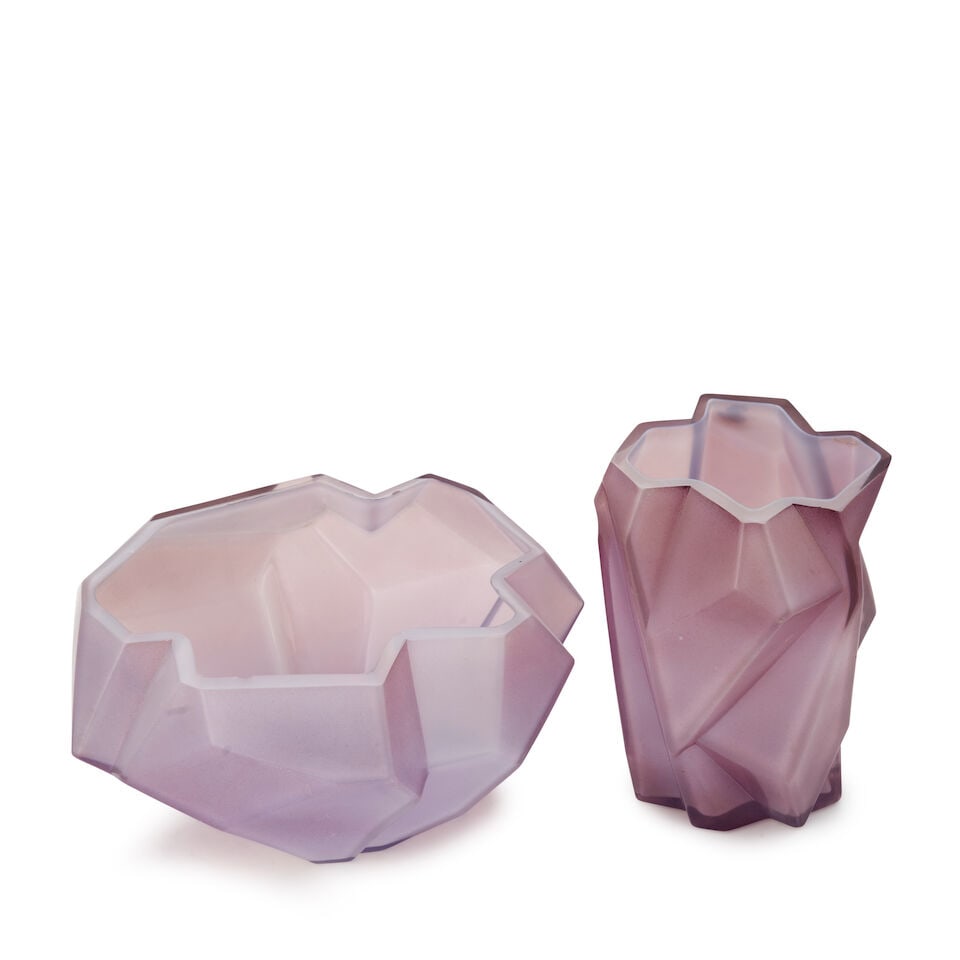 TWO REUBEN HALEY (1872-1933) FOR CONSOLIDATED LAMP AND GLASS 'RUBA ROMBIC' VESSELS Coraopolis, P... - 3