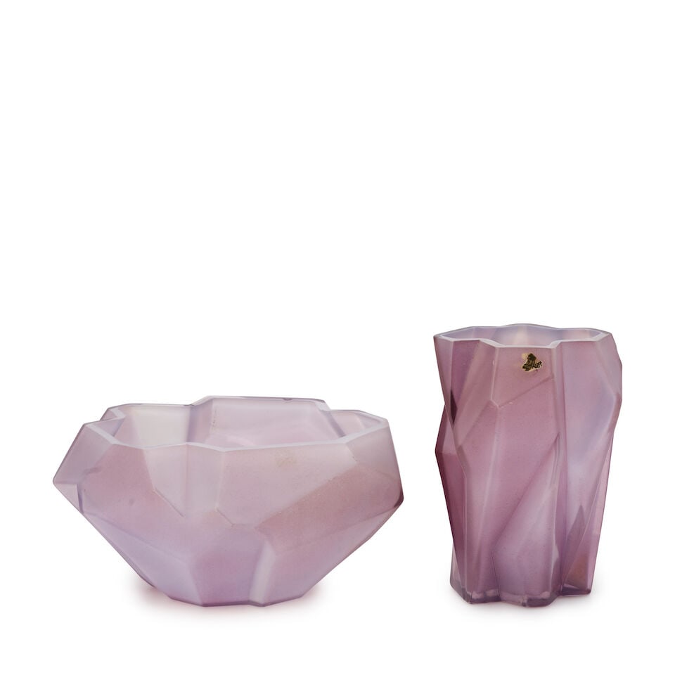 TWO REUBEN HALEY (1872-1933) FOR CONSOLIDATED LAMP AND GLASS 'RUBA ROMBIC' VESSELS Coraopolis, P... - 4