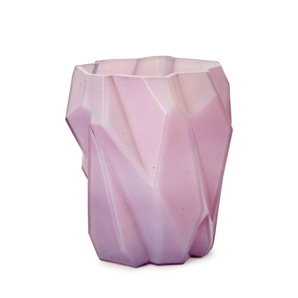 REUBEN HALEY (1872-1933) FOR CONSOLIDATED LAMP AND GLASS CO. 'RUBA ROMBIC' VASE Coraopolis, Penn... (1 of 4)